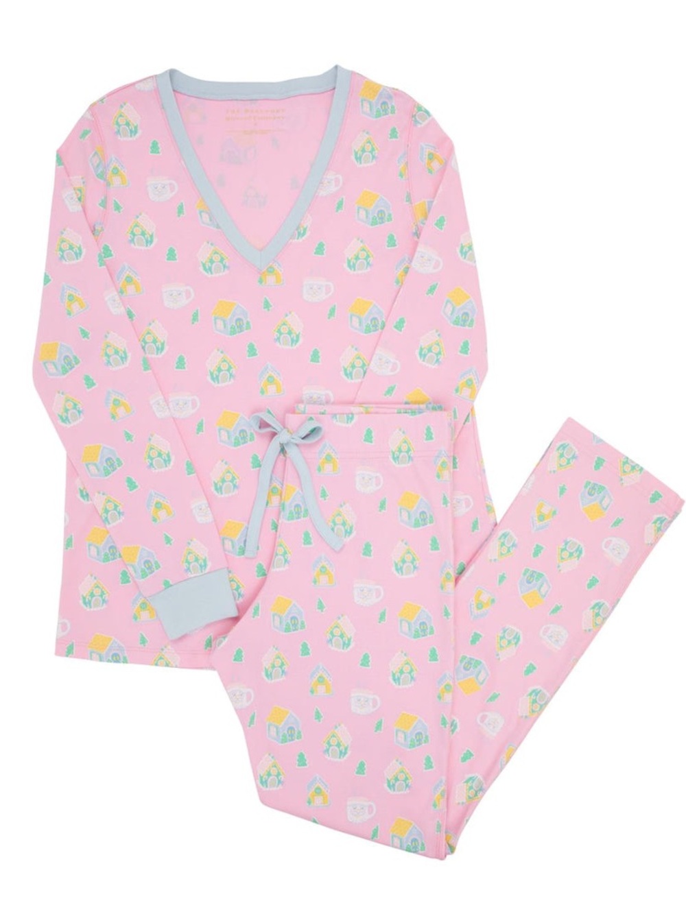 The Beaufort Bonnet Company Women’s Holiday Matching Pajama Set Pink Small